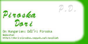 piroska dori business card